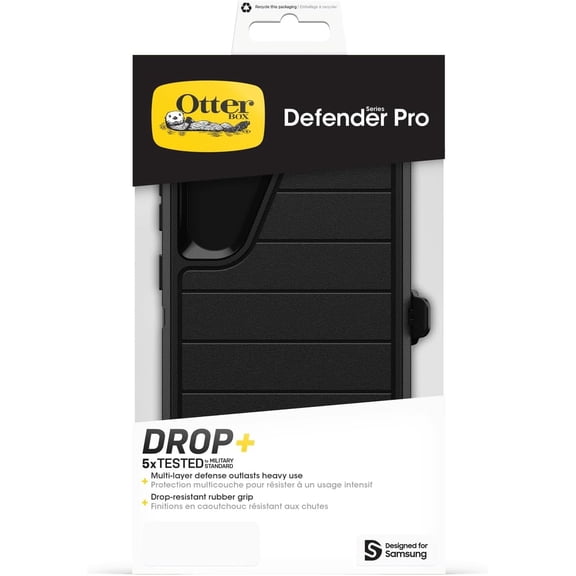 Open Box OtterBox Defender Pro Series Case and Holster For Samsung Galaxy S24 -Black