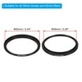 thumbnail image 2 of Uxcell 58mm-62mm Step Up Ring with Cleaning Cloth, 2 Pack Camera Lens Filter Adapter Ring, Black, 2 of 6