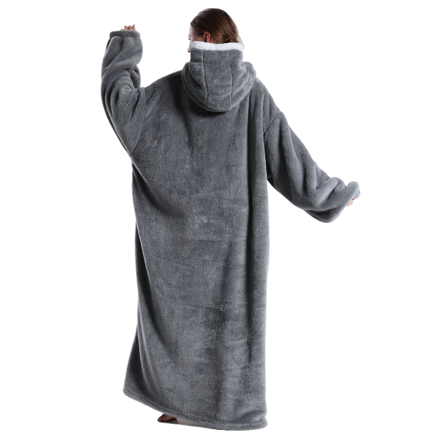 Wearable Blanket Hoodie for Women Men Adult Oversized Hooded Blanket Cozy Sweater Super Soft Comfortable Wearable Blanket with Sleeves Hoodie Sweatshirt with Pockets