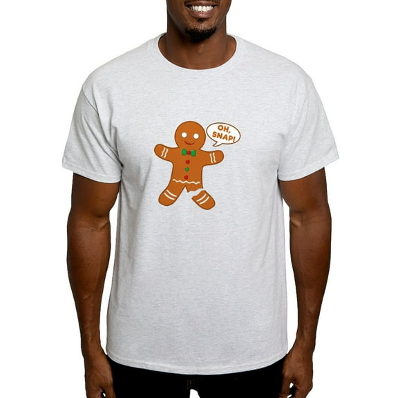 CafePress - Oh Snap Gingerbread Man Light T Shirt - Men's Classic Graphic T-Shirt