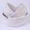 Unique Bargains Round Woven Storage Basket Small Storage Bin for Home