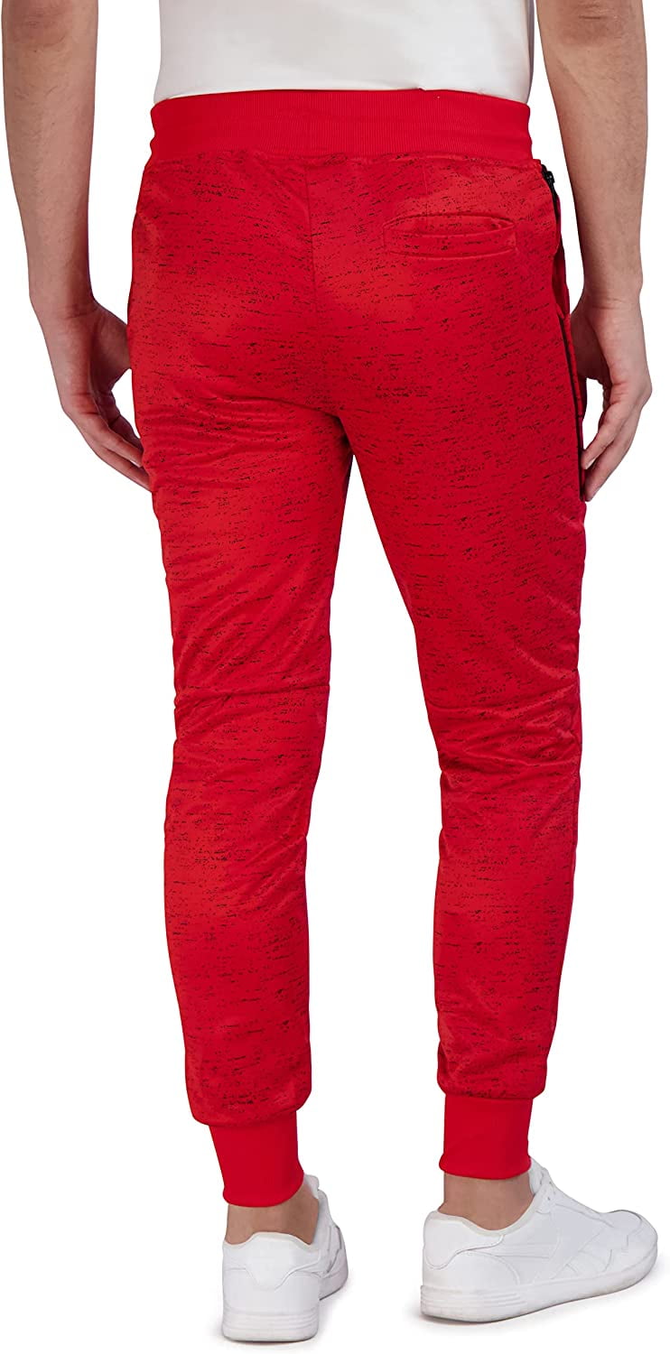 Retro Stitch Men's Jogger Sweatpants Drip Streak Print Interlock Knit, Sizes S-2XL