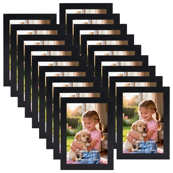 18 Pack 3.5x5 Picture Frames for Wall Mount and Tabletop