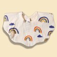 thumbnail image 2 of WNVMWI Newborn Cotton Muslin Bibs Baby Snap Absorbent Drool Towel Infant Feeding Teething Reusable Bib Dark Blue, 2 of 4