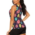 thumbnail image 3 of Balery Donuts1 Camiseta sin mangas estampada ligera para mujer, tops de entrenamiento sin mangas, camisetas de yoga transpirables de secado rápido.-Large, 3 of 7