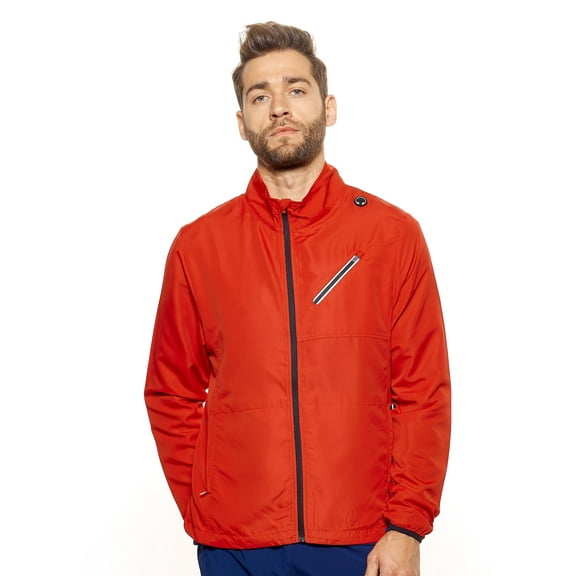 Expert Brand Men's Athletic Performance Running Jacket, Red, 2XL