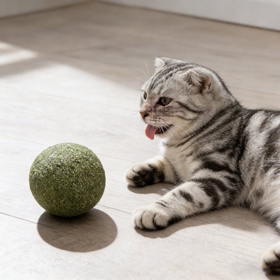 10cm Large Catnip Balls, Healthy Lickable Catnip Ball Toys Cat Interactive Toys Kitten Lick Toy For Indoor Outdoor Cat Kitten
