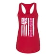 thumbnail image 2 of Survivor Awareness Flag Awareness Ladies Racerback Tank Top, Red, Large, 2 of 3