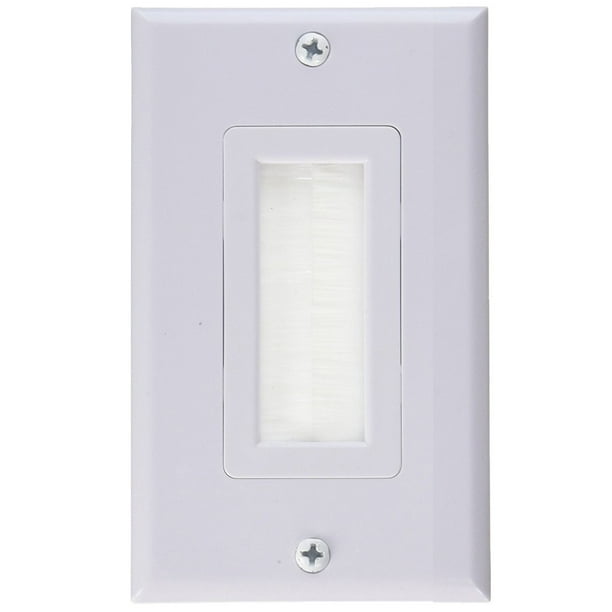 iMBAPrice Single Gang Brush Wall Plate One Gang Wall Plate with Brush