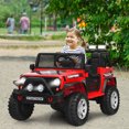 thumbnail image 2 of Costway 12V Kids Ride On Truck Remote Control Electric Car with Lights&Music Red, 2 of 8