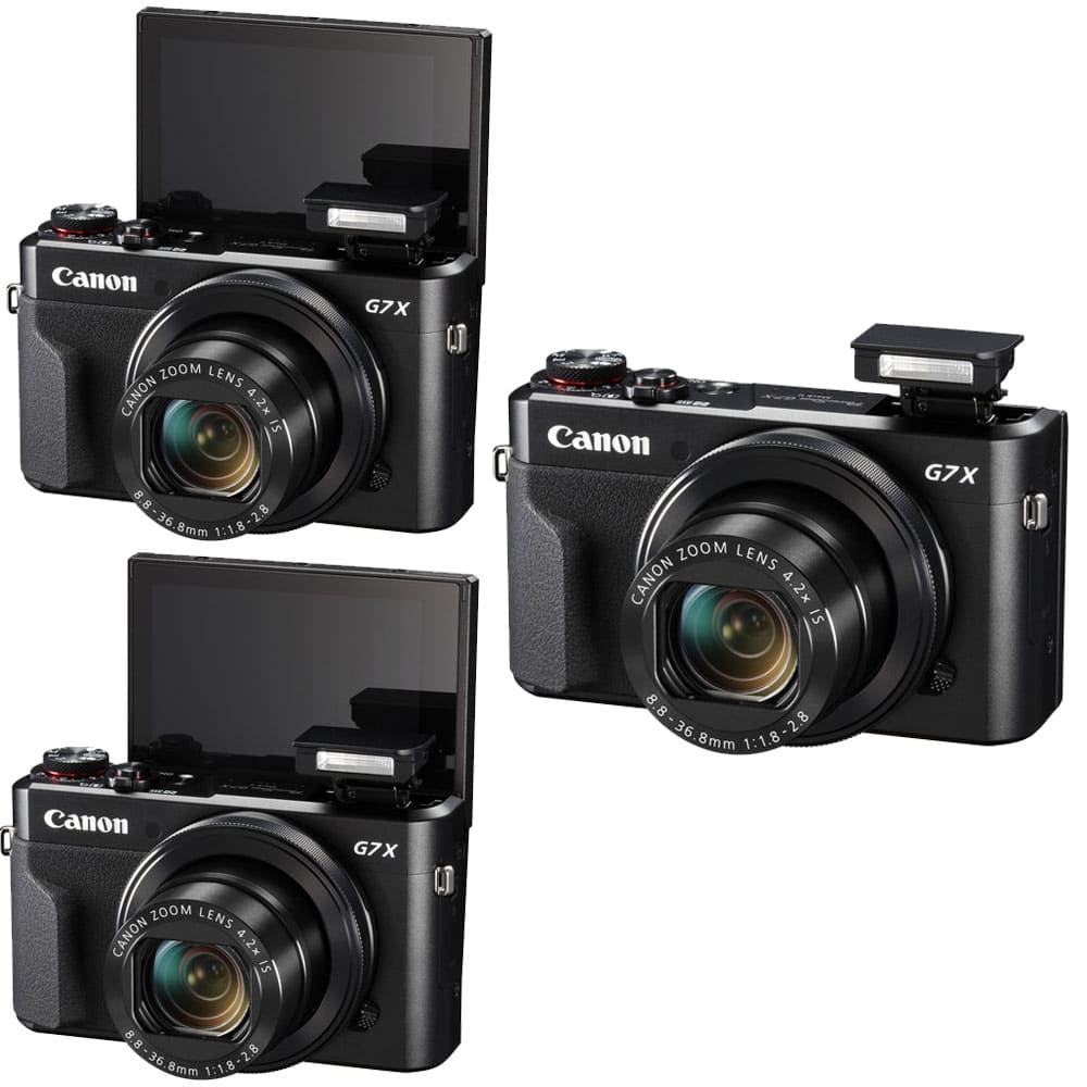Canon G7X Mark II PowerShot 20.1MP BLACK Digital Camera with 24GB Accessory Kit Black - image 2 of 9