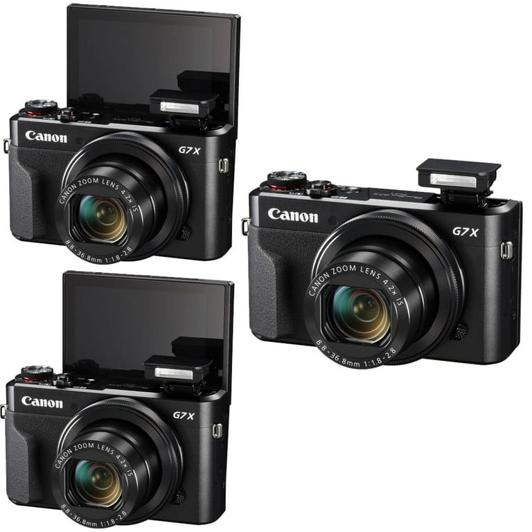 Canon G7X Mark II PowerShot 20.1MP BLACK Digital Camera with 24GB Accessory  Kit Black