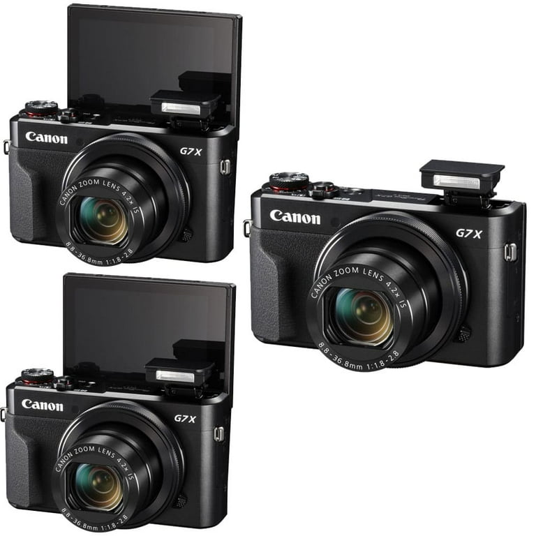 Canon G7X Mark II PowerShot 20.1MP BLACK Digital Camera with 24GB Accessory  Kit Black 