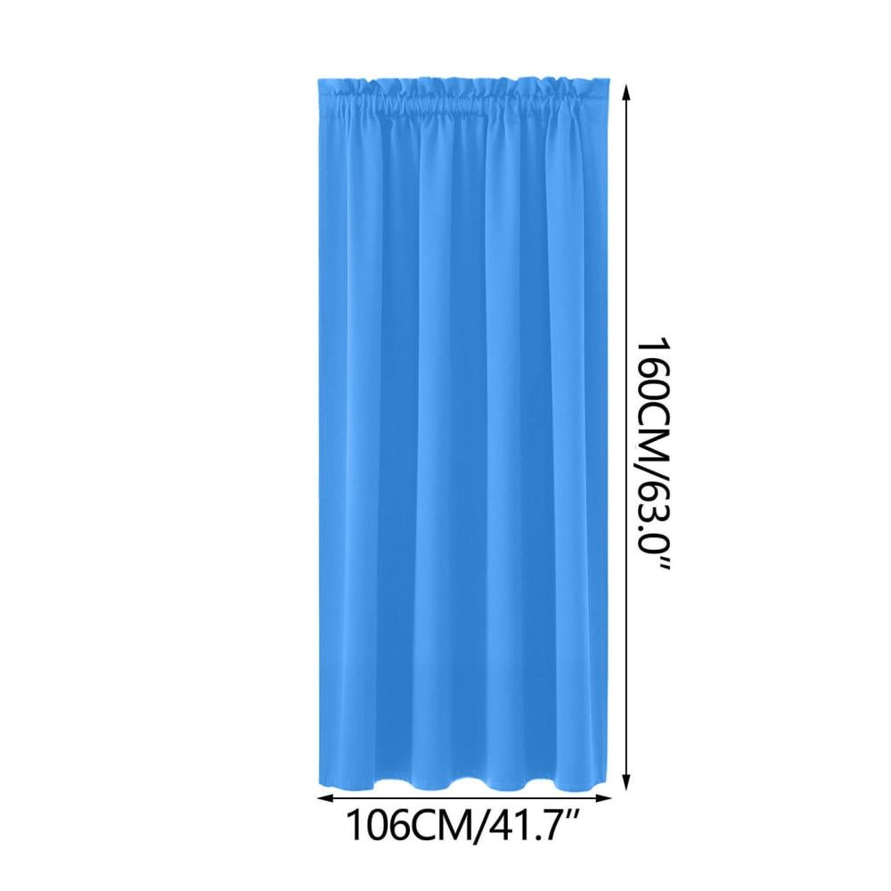 ZhyrZng Blackout Curtains 63 Inch Length, Energy Saving & Noise Reducing Bedroom Curtains, Rod Pocket Room Darkening Drapes for Bedroom Living Room,Set of 2 Curtain Panels(Blue)