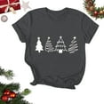 thumbnail image 2 of Navidad Mujeres Tops, Cuello Redondo Manga Corta Impresa Camiseta, Vintage Holiday Humor Tee Top, 2 of 4