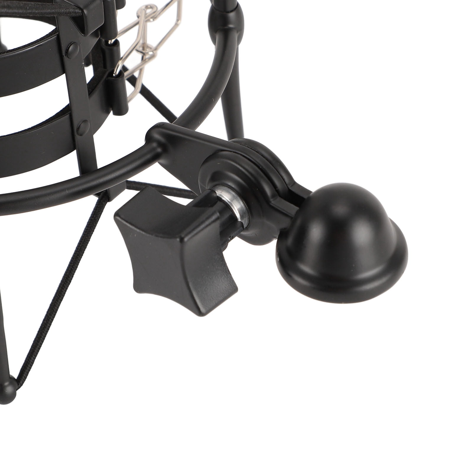 YAHHU Metal Microphones Shock Mount 60MM Anti-Vibration High Isolation Mic Clip Holder for Studio Recording Broadcasting Black Zinc Alloy Mic Stand Accessory