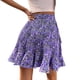 thumbnail image 1 of Qarigey Minifalda estampada de cintura alta para mujer, faldas florales plisadas por encima de la rodilla para fiestas escolares de poliéster, Prendas para la parte inferior del cuerpo Violeta S, 1 of 6