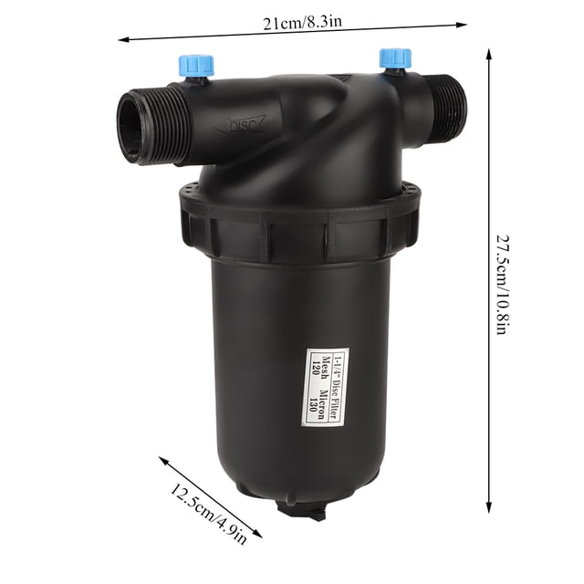 Filtro de Disco de Rosca Macho G1 1/4, Bomba de Riego por GOTEO Universal para Jardinería y Agricultura, Malla 120