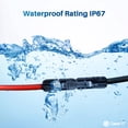 thumbnail image 4 of GearIT Cable de extensión solar 10 AWG (25 pies negro - 25 pies rojo) Conectores solares macho a hembra con kit de herramientas adaptador Panel solar Energía renovable Cable de extensión de cobre puro, 4 of 5