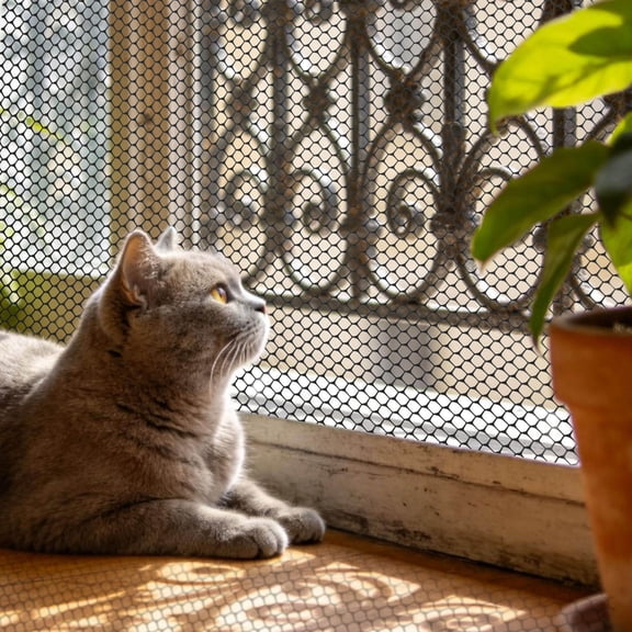 BESTYASH Flexible Balcony Protective Netting for Pets with Clear View and Weatherproof Features