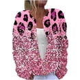 thumbnail image 2 of LOVZFMLL Cardigan pour Femmes Cardigan à Manches Longues Creusé Couleur Unie Veste Décontractée, 2 of 5