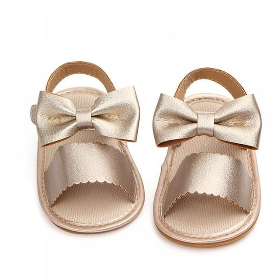 Baby Girls Toddler Infant PU Leather Summer Sandals Bowknot First Walker Shoes