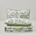 thumbnail image 5 of Dintszyayue Green Botanical 3Pcs Queen Size Quilt Set,Plants Pattern Sketch Soft Bedspread Pillowcase Adult(90"x96"), 5 of 6