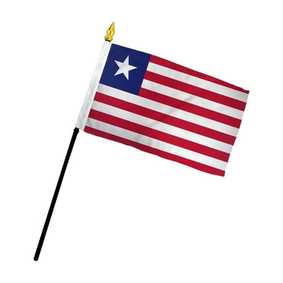 Liberia 4x6in Stick Flag