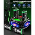 thumbnail image 3 of Rechargeable Battery Pack for Xbox with Charger, 4*6240mWh Charging Rechargeable Battery Packs for Xbox Controller Batteries for Xbox one/Xbox One S/Xbox X/Xbox Elite/Xbox Series X|S, 3 of 8