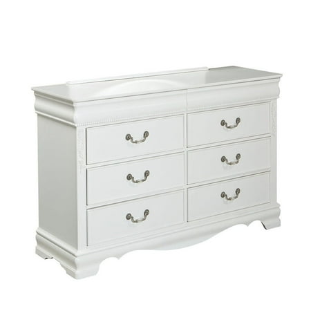 Standard Furniture Jessica 6 Drawer Kids Dresser In White