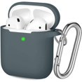 thumbnail image 1 of Cover Compatible with AirPods Case, Soft Silicone Protective Covers Skin (Front LED Visible) Designed for Airpod 2/ AirPod 1 Cases with Keychain Accessories, Women Girls Men Boys,Cyan, 1 of 6