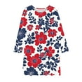 thumbnail image 4 of Odeerbi Niñas Vestido de Patinadora Floral Acampanado Vestidos de Princesa 4-14 Años Niñas Vestido de Patinadora Cuello Redondo Vestido de Manga Larga, 4 of 4