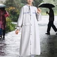 thumbnail image 4 of Chubasquero para adultos con bolsillo, cortavientos impermeable con capucha, chaqueta, con capucha gris XL, 4 of 6