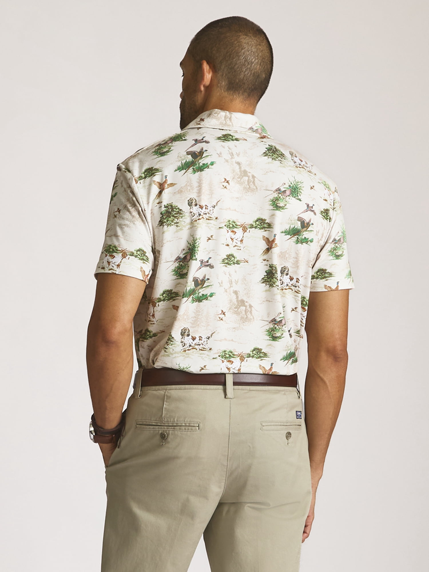 Chaps Men’s and Big Men’s Everyday Performance Printed Polo, Sizes S–2XL