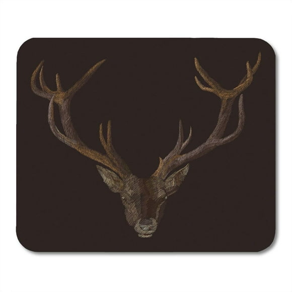 POGLIP Watercolor Deer Traditional Folk Sketch for Accessories and Trend Antler Mousepad Mouse Pad Mouse Mat 9x10 inch