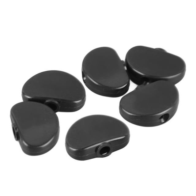 6 Pcs Bouton de Tête de Machine à Guitare Demi-Rond Pointe de Peg de Réglage en Plastique Universel Remplacement de Bouton de Réglage de Guitare Électrique