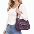 thumbnail image 2 of Spencer Women's Handbag, PU Leather Shoulder Bag for Women, Multi-Pocket Crossbody Purse, Pocketbook with Adjustable Strap, 2 of 9