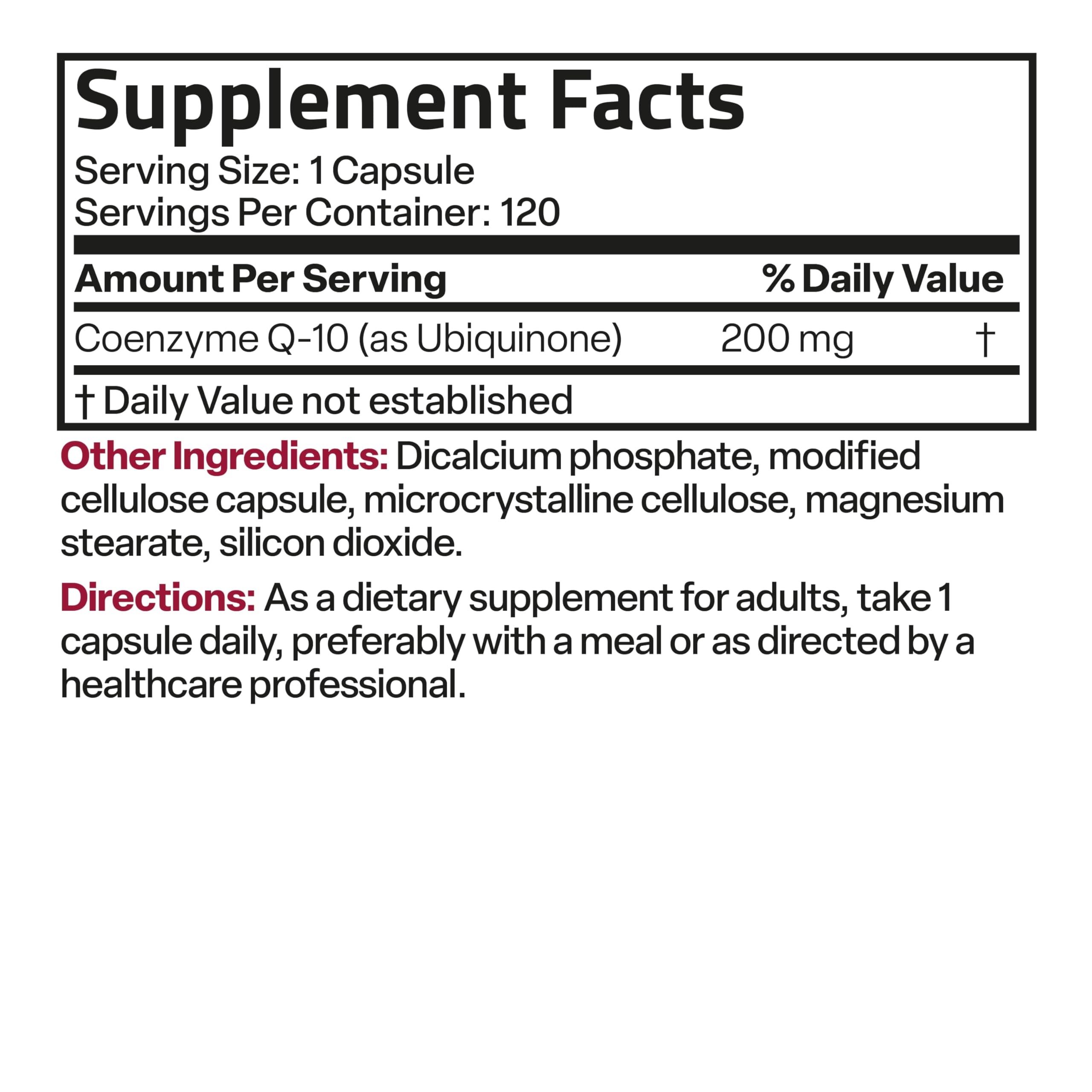 Bronson CoQ10 200 MG High Potency Cellular Energy Production, 120 Vegetarian Capsules