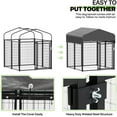 thumbnail image 5 of Magshion Dog Kennel and Crate for Medium/Small Dog with Waterproof Cover, Outdoor Lockable Wire Dog Kennel Playpen Crate for Backyard, Pet Dog Playpen Rabbit Run House Enclosure 4 x 4-1/4 x 4-2/3 ft, 5 of 16