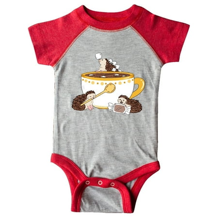 

Inktastic Cute Hot Chocolate Hedgehogs Gift Baby Boy or Baby Girl Bodysuit