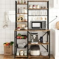thumbnail image 2 of Huloretions Kitchen Bakers Rack,7-Tier Microwave Stand Kitchen Storage Rack with Power Outlet Industrial Coffee Bar Station With 2 Wire Drawer Kitchen Open Storage Shelf Rack 15.7"D x 35.4"W x 70.1"H, 2 of 8