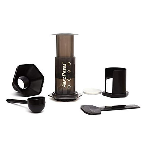 AeroPress Coffee and Espresso Maker - Makes 1-3 Cups of Delicious Coffee without Bitterness per Press