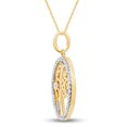 thumbnail image 2 of AFFY Round White Cubic Zirconia Tree of Life Two Tone Pendant Necklace 14k Yellow Gold Over Sterling Silver, 2 of 5