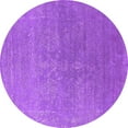 thumbnail image 1 of Ahgly Company Indoor Round Oriental Purple Industrial Area Rugs, 8' Round, 1 of 4