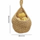 thumbnail image 3 of Cesta de frutas colgante de yute - Malla transpirable, cierre de cordón, para cocina/comestibles/almacenaje, 3 of 8