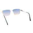 thumbnail image 4 of Mens Luxury Beveled Lens Rectangular Mobster Mafia Metal Rim Sunglasses Gold - Black Pink, 4 of 4