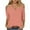 Orange, variant on HongQid Women's Cold Shoulder Fashionable Solid Color T-shirt 3/4 Sleeve Shirt-Crewneck Casual Tops Three Quarter Length Tunic Tee