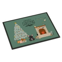 Carolines Treasures CK7572MAT 18 x 27 in. Brindle French Bulldog Christmas Everyone Indoor or Outdoor Mat