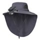 thumbnail image 4 of Solar Fan Sombrero para el sol para niños con protección UV Sombrero de ala ancha Gris oscuro Gris, 4 of 6