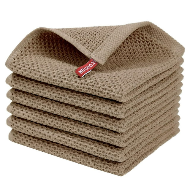 Paños de cocina Homaxy Waffle Weave, 100% algodón, paquete de 6